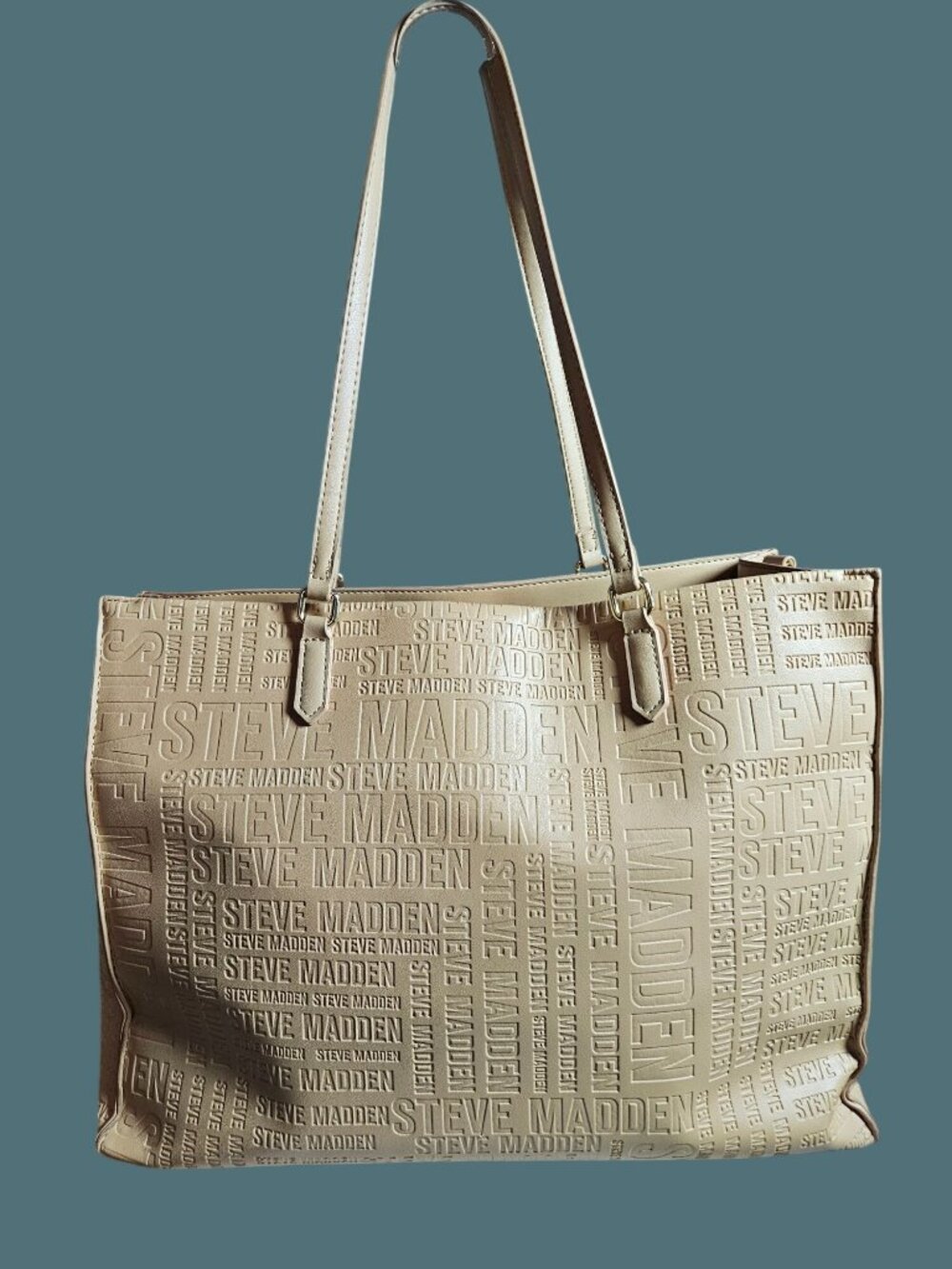 Steve Madden Large Embrossed Logo Crossbody Tote Bag -Travel Business - Picture 2 of 16
